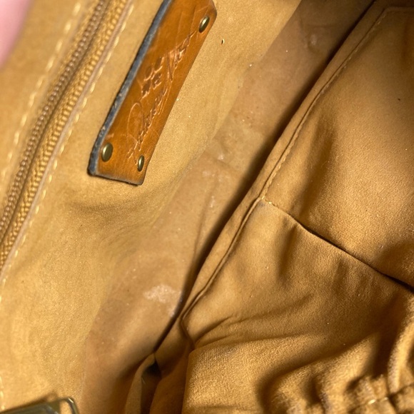 Vintage Patricia Nash Tan Leather Crossbody ShoulderBag Y2K - Picture 11 of 11